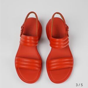 Camper Red Women's Spiro Sandals Size 38